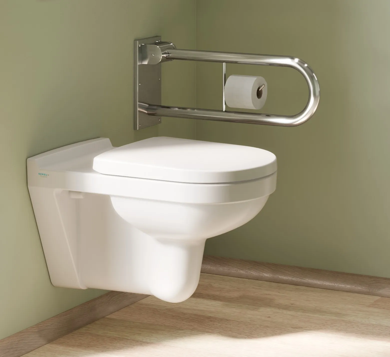 0426KSS110H унитаз подвесной, безободковый, 53x36 см, Serel