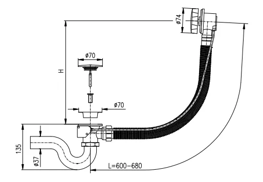 Слив-перелив Rav Slezak MD0588Z