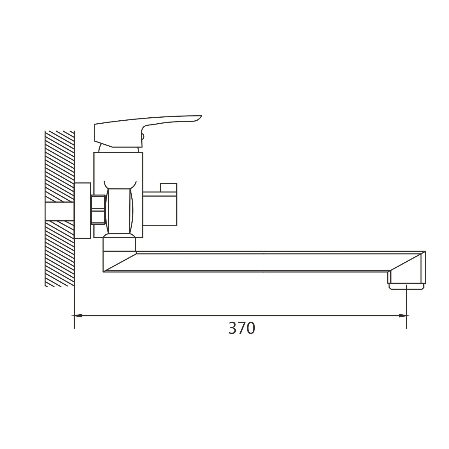 Смеситель для ванны Shevanik S8522, хром
