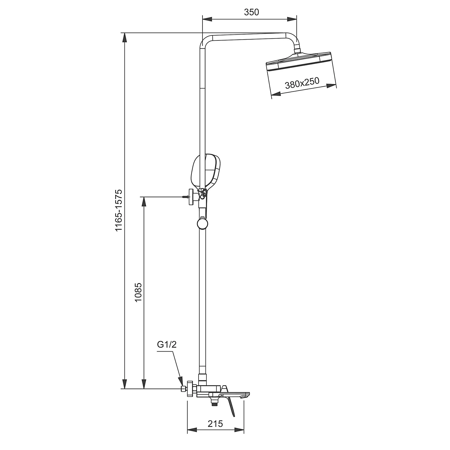 Душевая система GAPPO G2428, хром