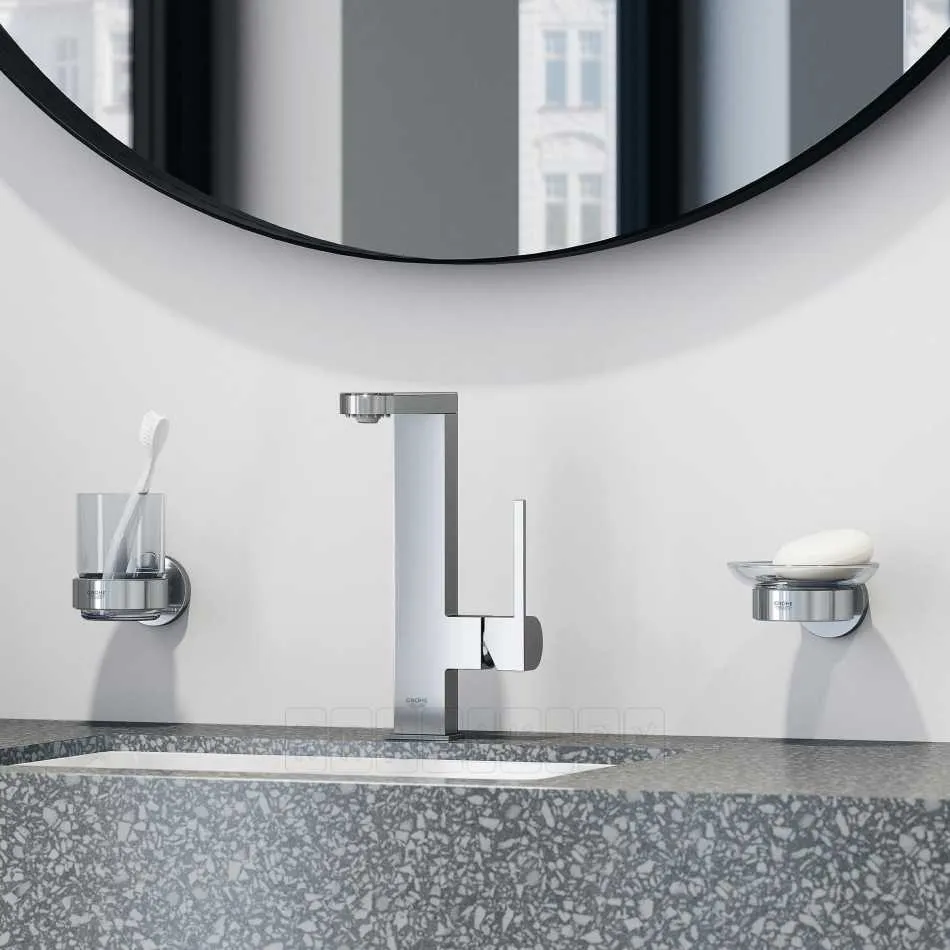 Смеситель для раковины Grohe Plus корпус высокий хром (23851003)
