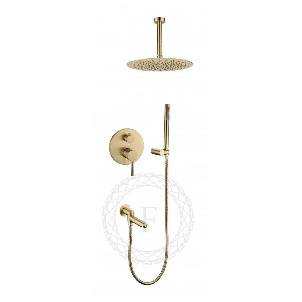 Душевая система встраиваемая FILARETE Roun FL1022MG, матовое золото