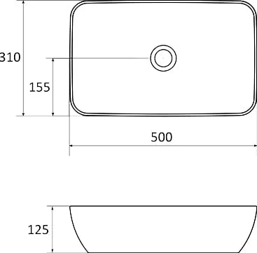 Умывальник Ravak UNI 500 R SLIM керамический белый