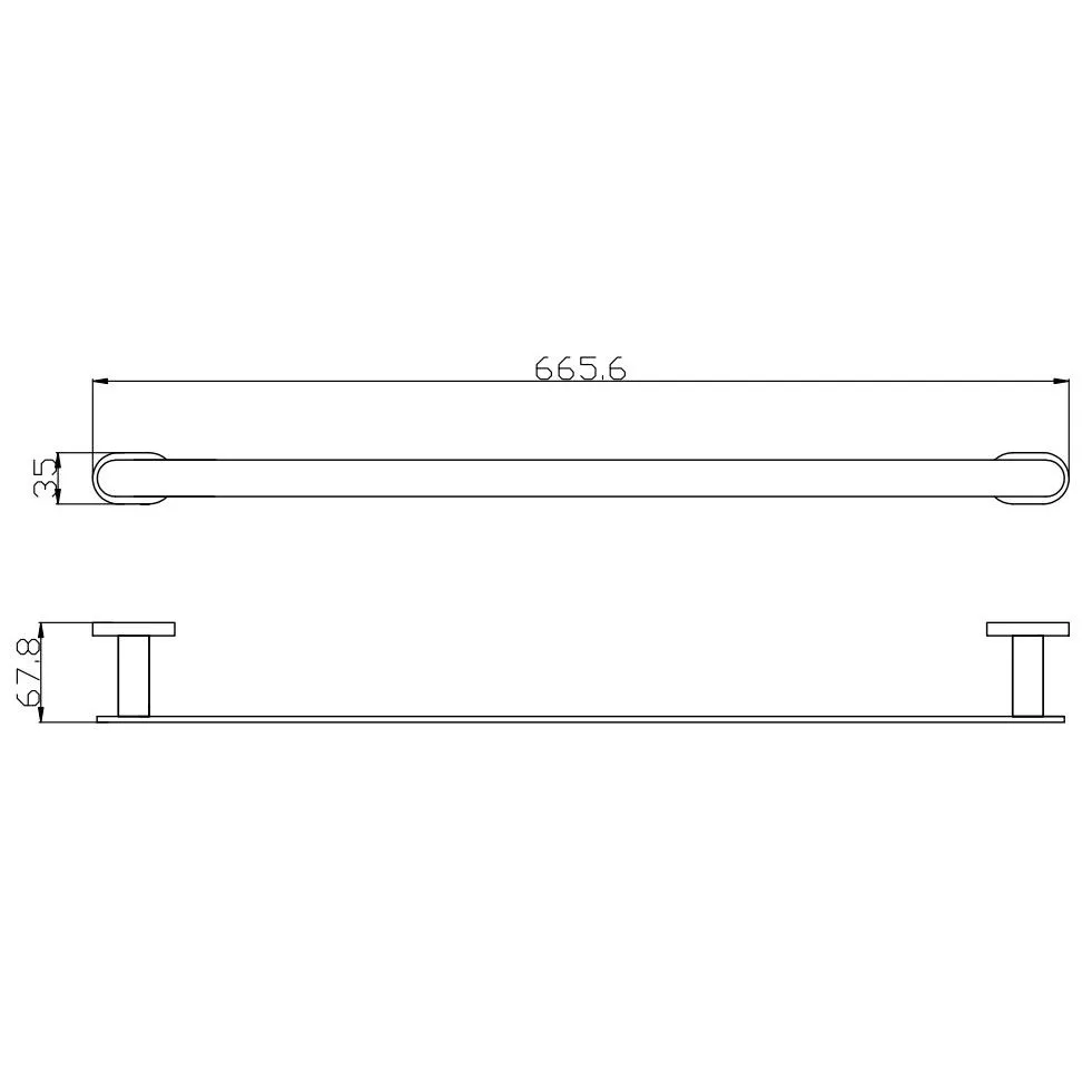 Полотенцедержатель Rav Slezak YUKON YUA0701/65CB, хром/белый