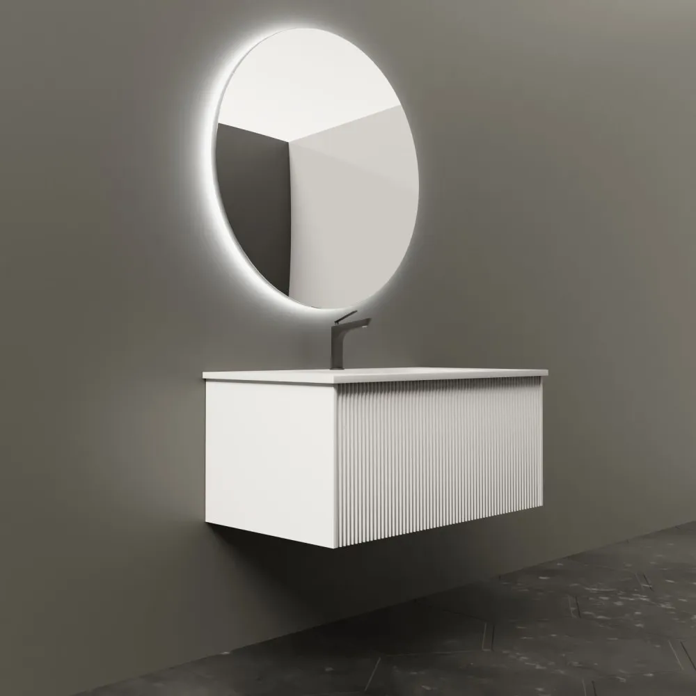 Тумба под раковину подвесная La Fenice Terra FNC-01-TER-B-80, белая