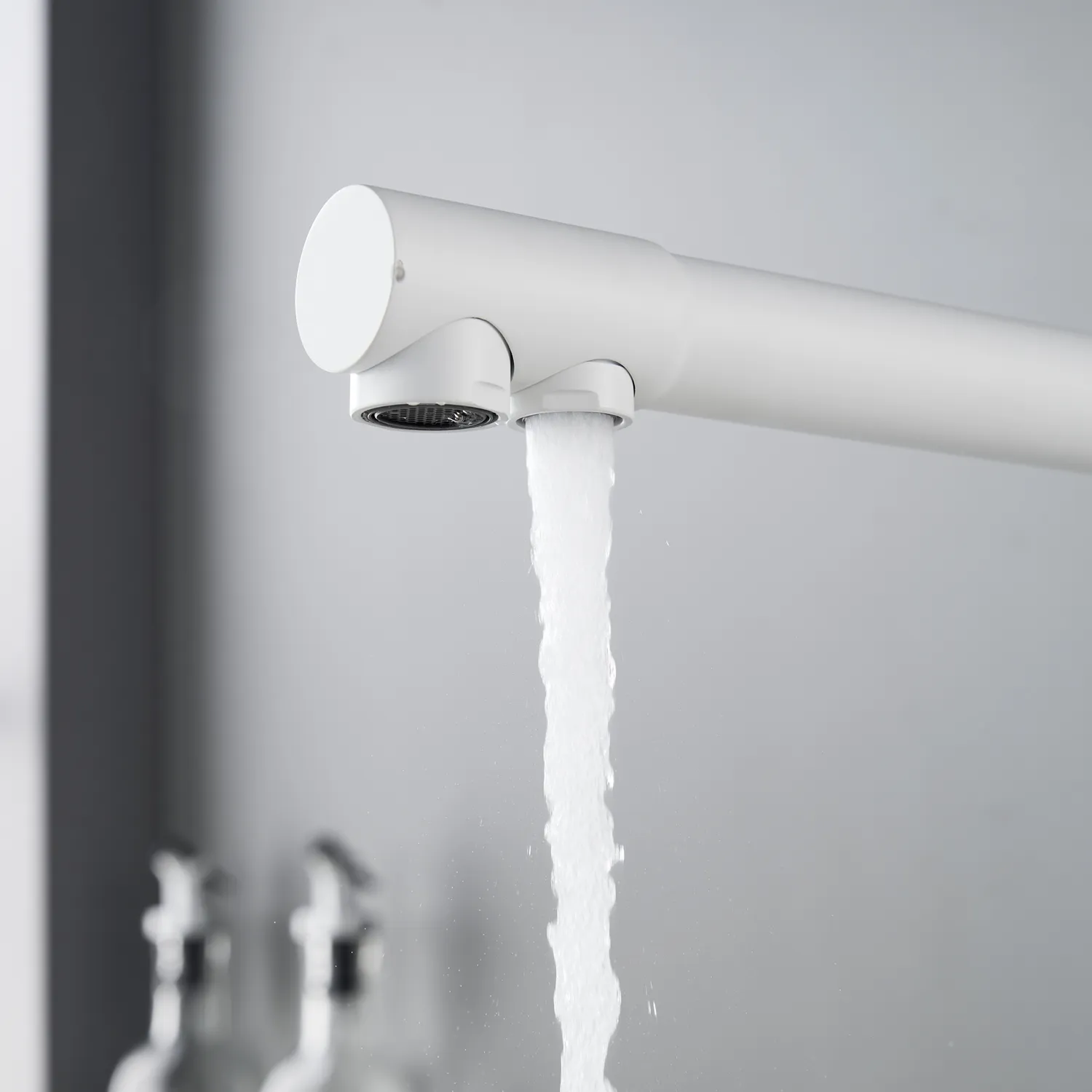 Смеситель для кухни с подключением фильтра Shevanik S248C, белый