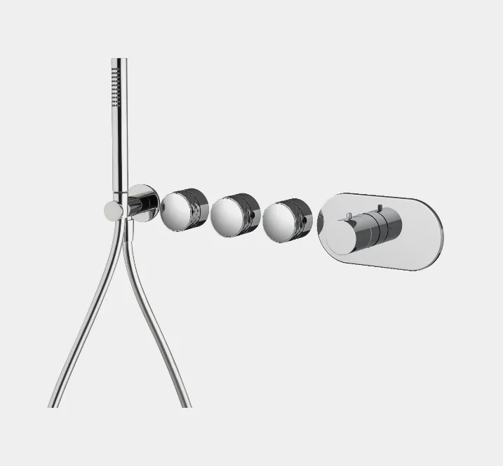 Смеситель для душа Fima Carlo Frattini Fimatherm, V Collection, на 3 потребителя, черный матовый (F5628X3VNS)