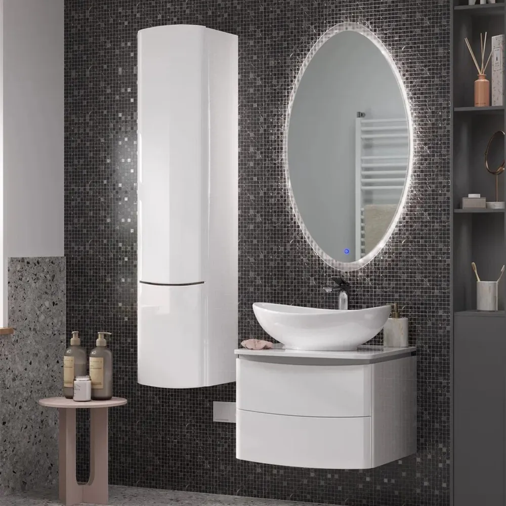 Тумба с раковиной подвесная Velvex Luna tp.LUN.60.2Y, 60 см