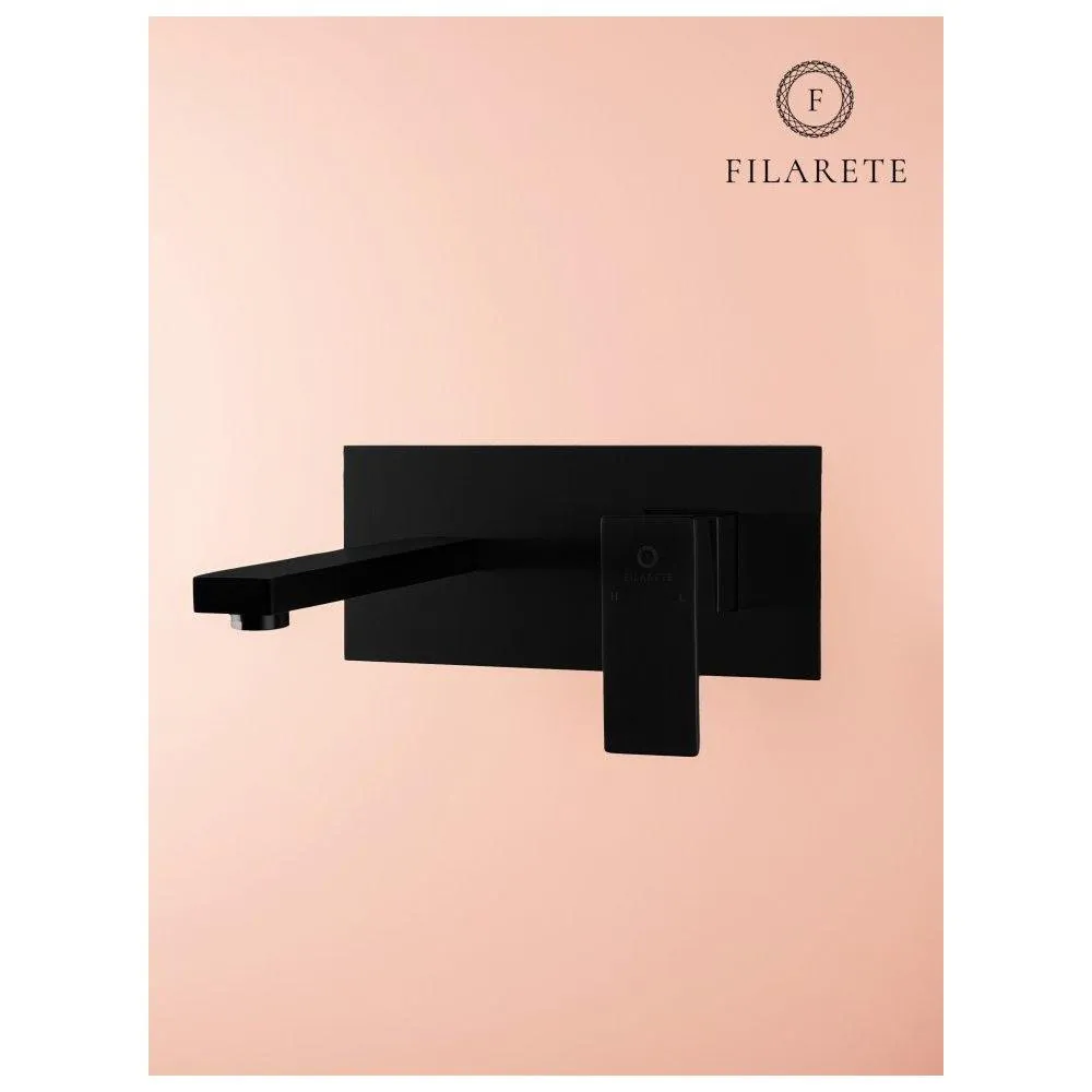 Смеситель для раковины встраиваемый FILARETE Fing FL4040BL, черный