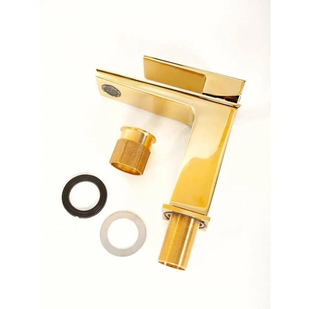 Смеситель для раковины Hansberge H1070GO, золото