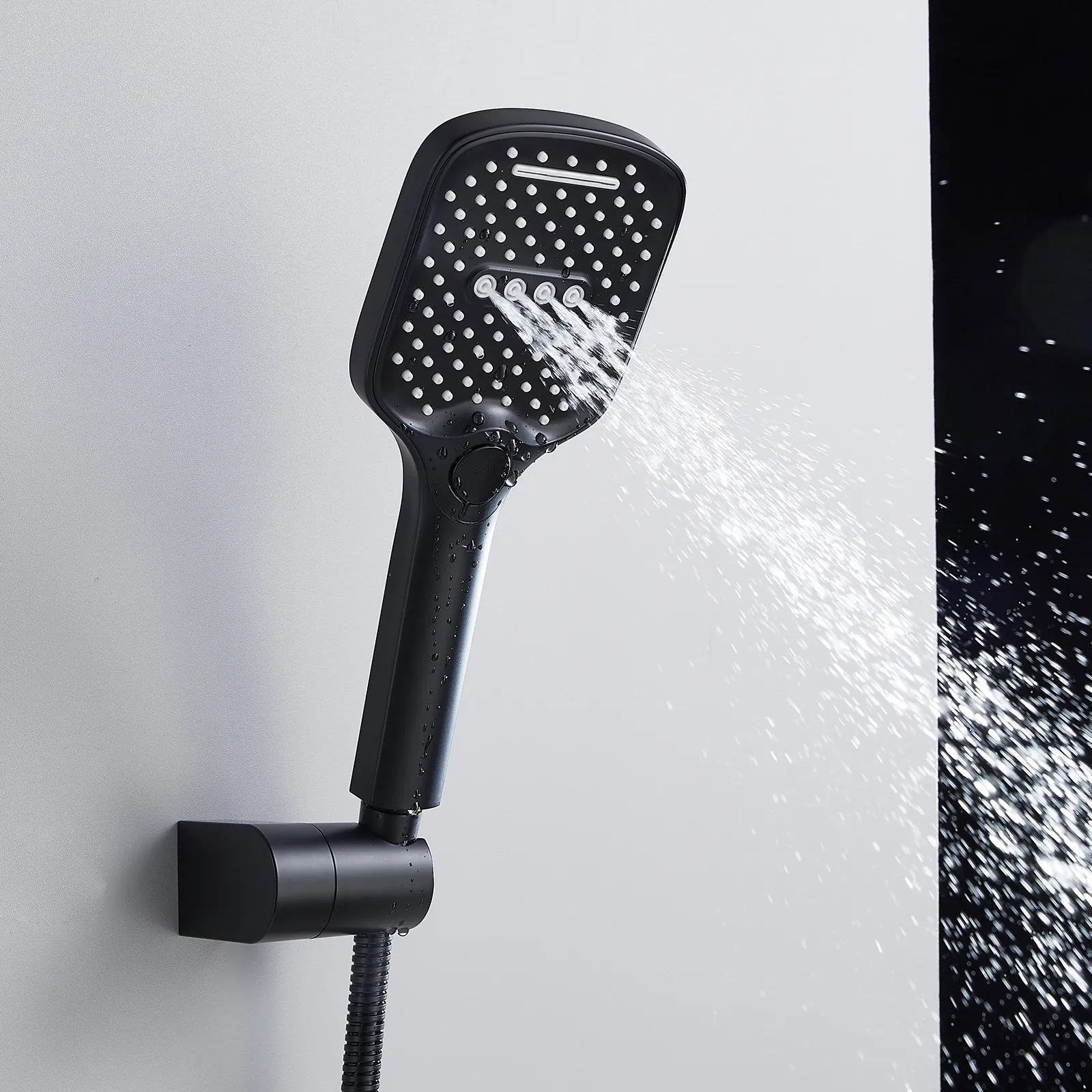 Душевая система встраиваемая Shevanik S4135H, черный