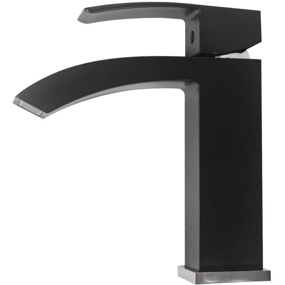 Смеситель для раковины Hansberge H1077BC, черный/хром