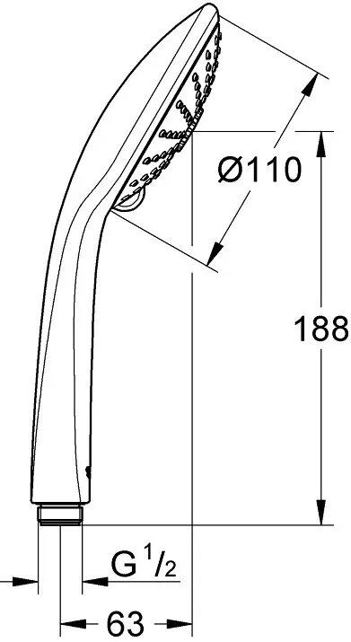 Душ ручной 3 вида струи Grohe Euphoria хром / белый (27239001)