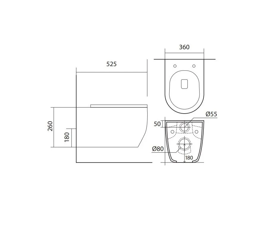 Set AQUATEK ЕВРОПА New-INSP01 рама AQUATEK INSP-0000001 +звукоизоляционная прокладка+унитаз ЕВРОПА AQ1106L-00+тонкое сиденье с механиз
