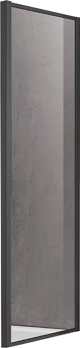 AQ ARI WA 08020BL Неподвижная душевая стенка AQUATEK 800x2000, для комбинации с дверью, профиль черный, стекло прозрачное
