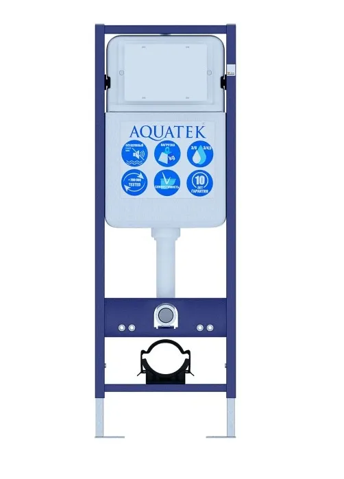 SET AQUATEK ВЕГА-1905-016 INS-17 (рама Standard INS-0000017 с клавишей KDI-0000016 и крепежом KKI-0000002+унитаз ВЕГА AQ1905-00 с тонким сиденьем sc