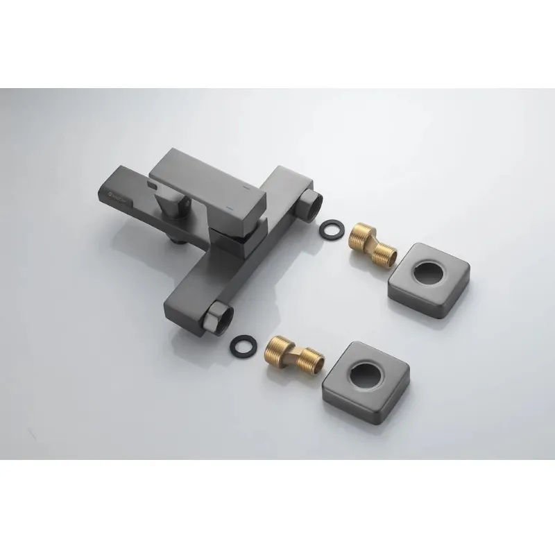 Смеситель для ванны Knotlor KN-22/GM, вороненая сталь