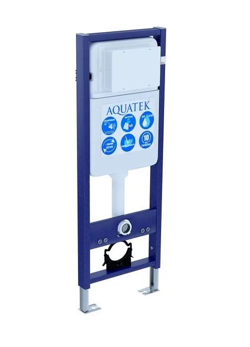 INS-0000017 Инсталляция для подвесного унитаза узкая Aquatek Standart 37, 1130*370*150 мм, +звукоизоляционная прокладка