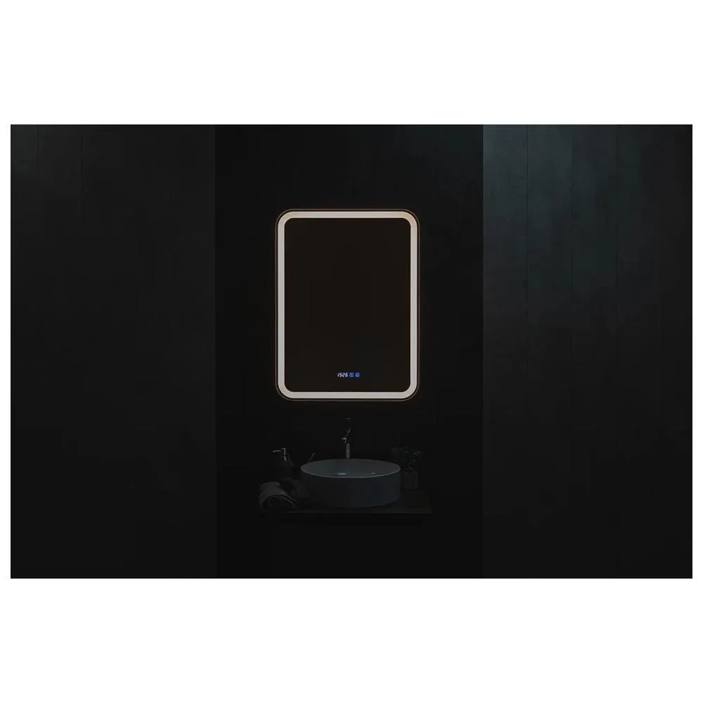 Зеркало-шкаф Silver Mirrors Фиджи-Антрацит 60 - 3.2 правый (часы, ТХ, подогрев, сенсорный выкл)