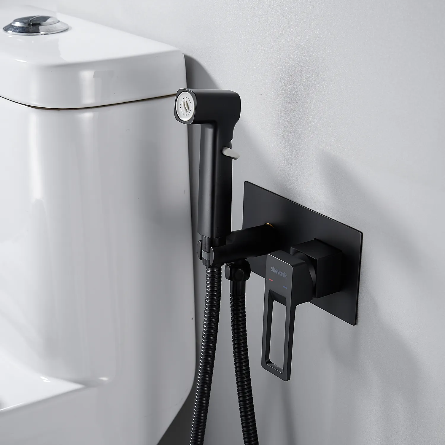 Гигиенический душ со смесителем Shevanik S6805H, черный