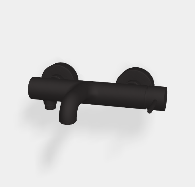 Смеситель для ванны и душа Fima Carlo Frattini Spillo Up, черный матовый (F3034/1NNS)