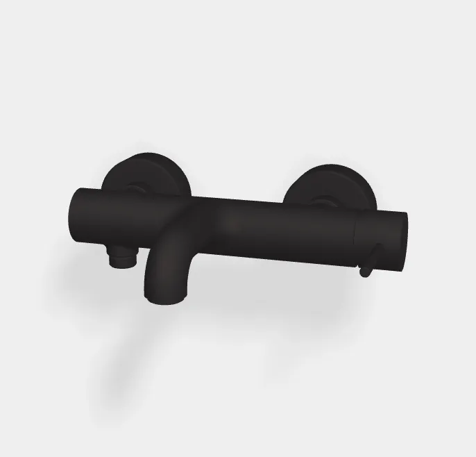 Смеситель для ванны и душа Fima Carlo Frattini Spillo Up, черный матовый (F3034/1NNS)