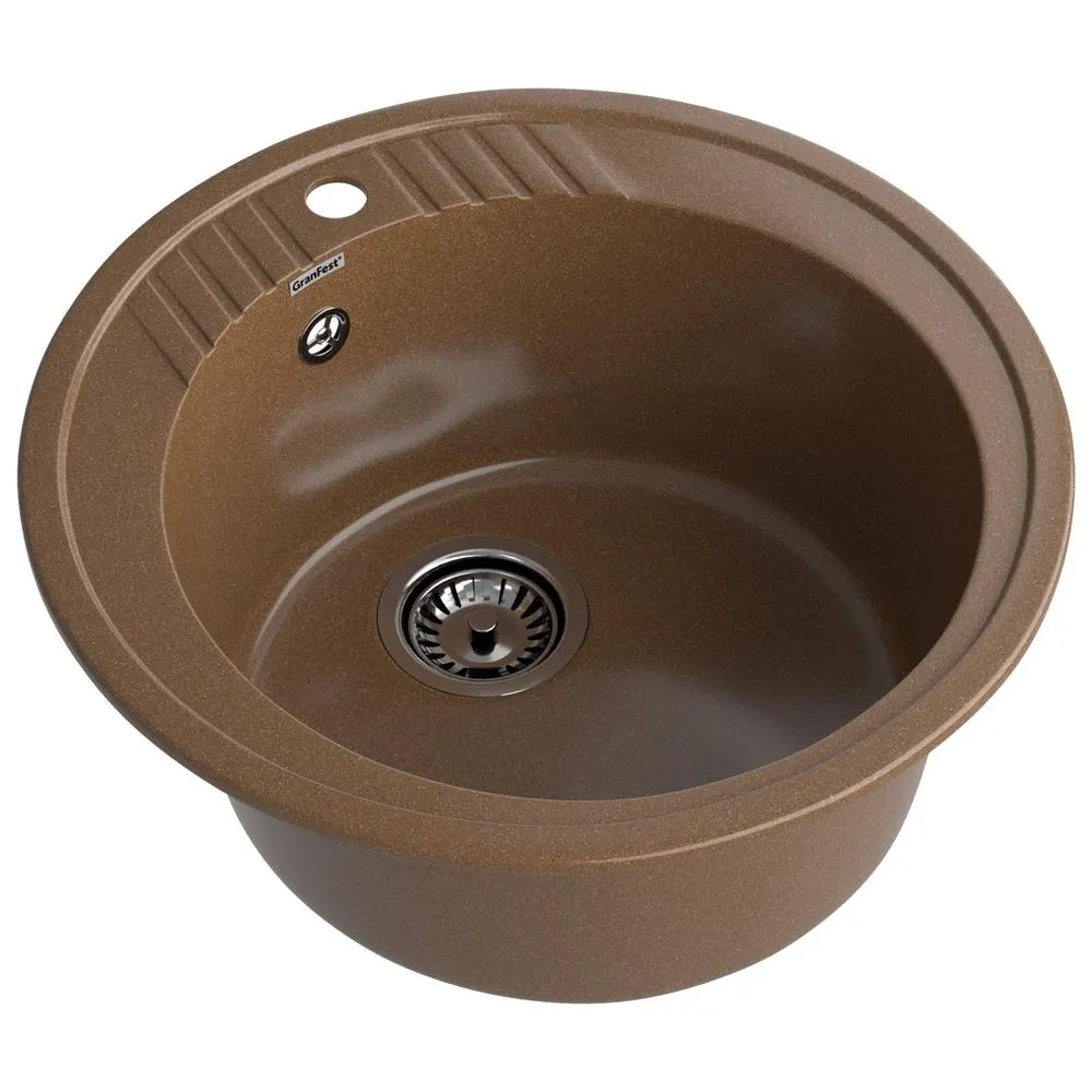 Кухонная мойка GranFest RONDO 520, терракот