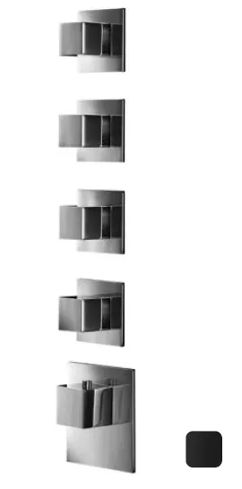 Смеситель для душа Almar Water Control High Flow, на 4 потребителя, черный матовый (E180024.MB)