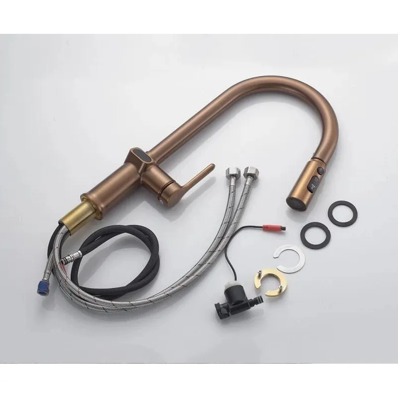 Смеситель для кухни с индикатором температуры Knotlor KN-100/RB, бронза