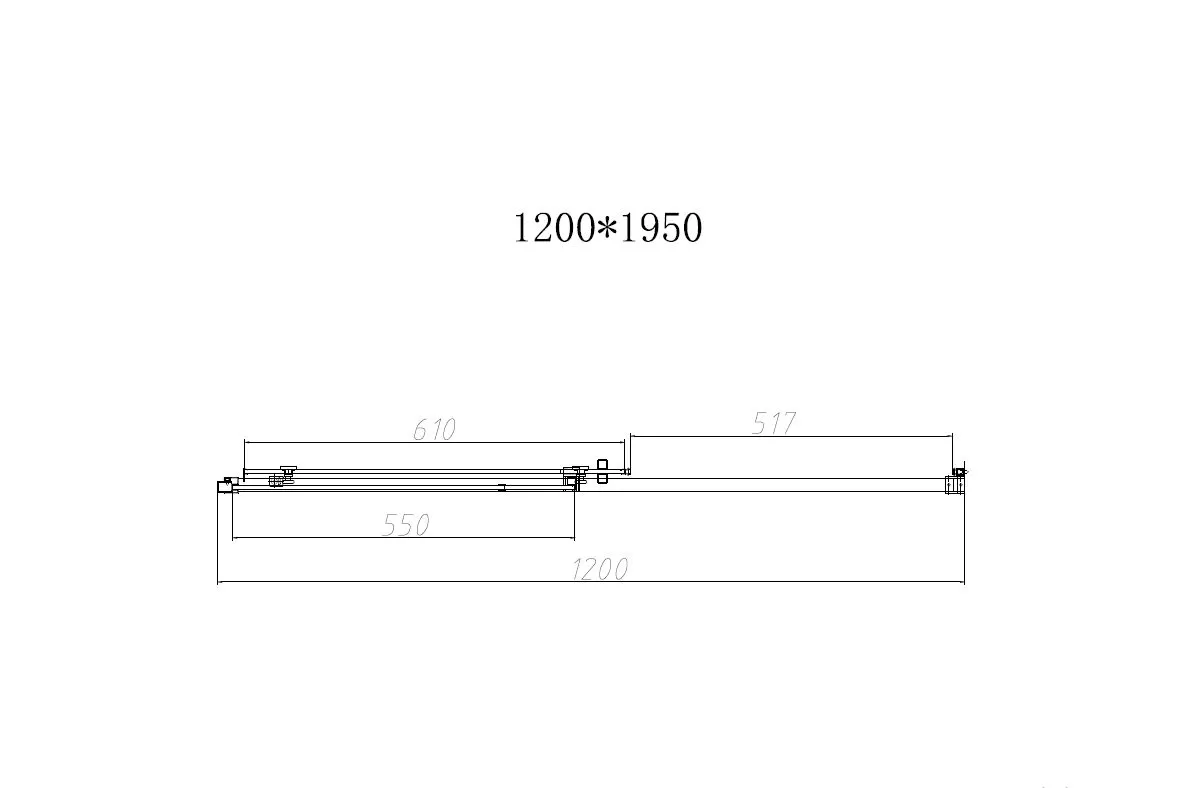 Душевая дверь Vincea Slim-N (VDS-4SN120CLG) 1200х1950 мм, брашированное золото, стекло прозрачное