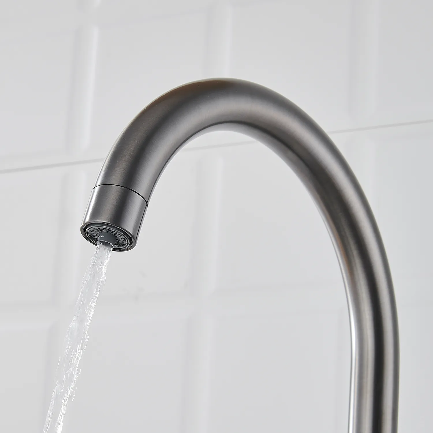 Смеситель для кухни с подключением фильтра Shevanik S428T, оружейная сталь