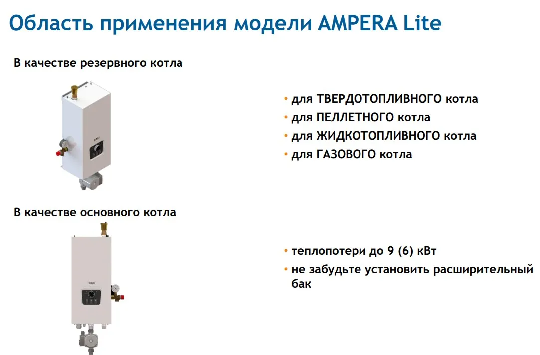 Электрический котел Baxi Ampera Lite 6 кВт