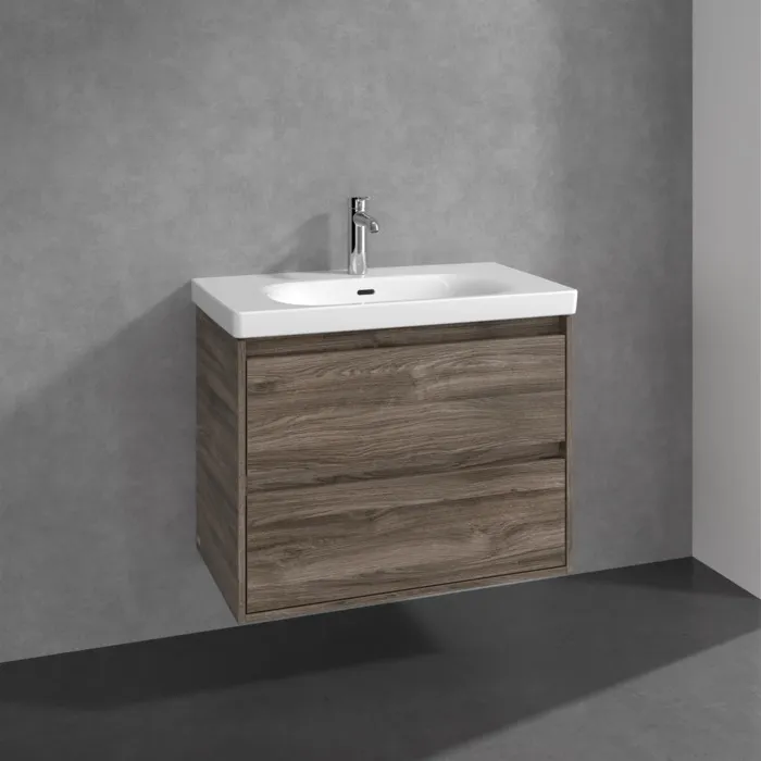 Тумба под раковину Villeroy & Boch Skyla, 2 выдвижных ящика 772 x 596 x 439, Stone Oak (C79600RK)