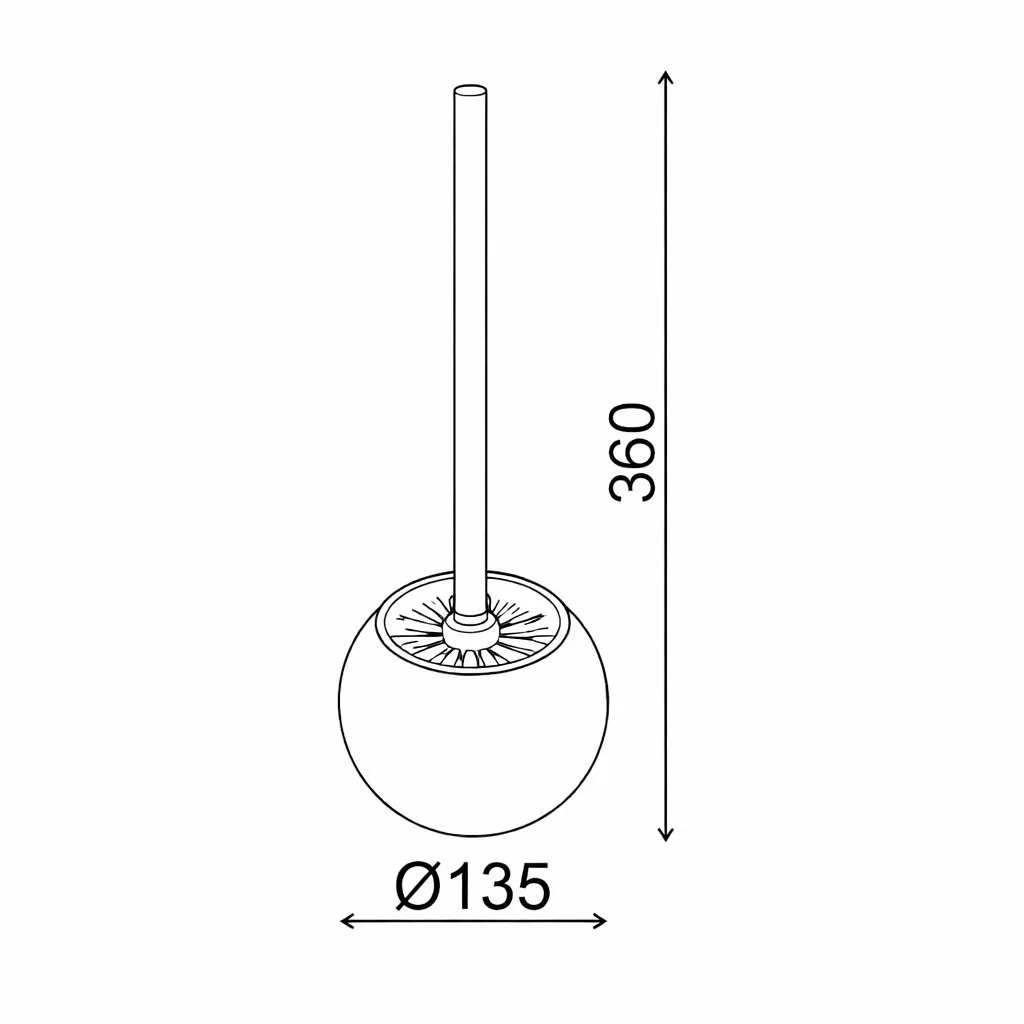 Ершик для унитаза напольный Maretti Alessia AS58N33, сатин