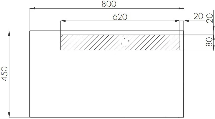 Столешница под раковину Aquaton с панелью Мишель 80 дуб эндгрейн ВЛДСП 1A253003MIX40