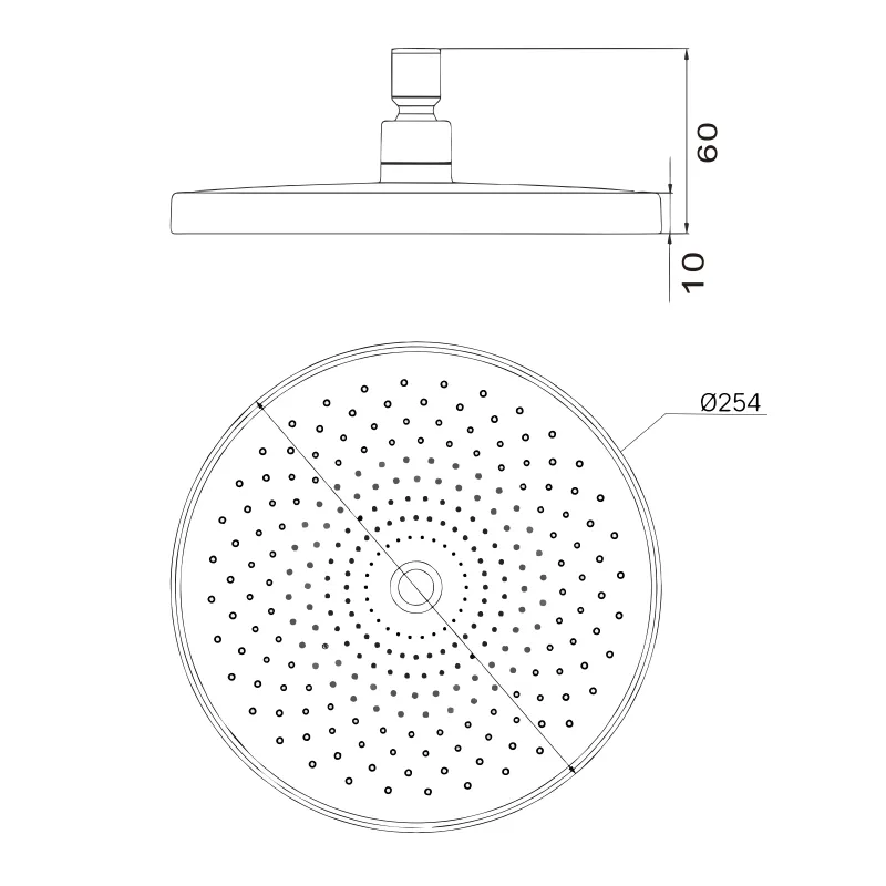 Верхний душ D-Lin D61075, белый