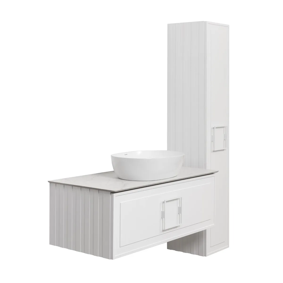 Тумба под раковину подвесная La Fenice Cubo FNC-01-CUB-B-90, белая