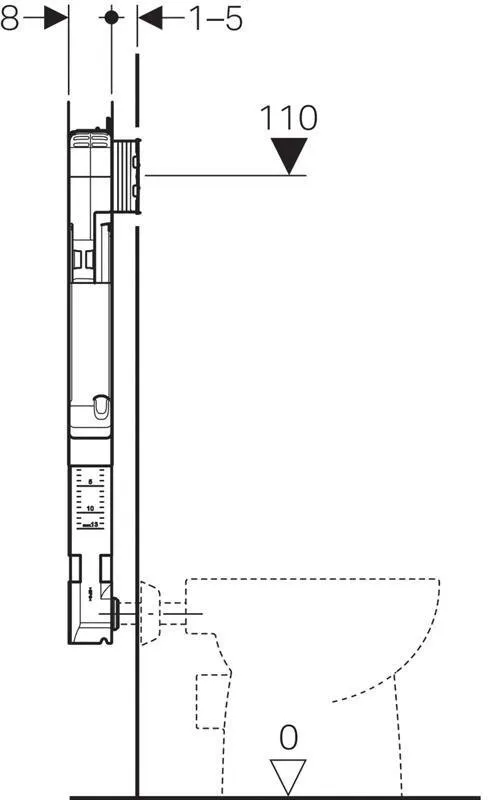 Скрытый бачок GEBERIT Sigma 8 109.791.00.1