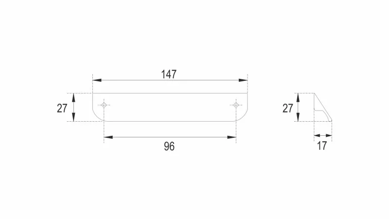 Мебельная ручка Cezares Eco 147х17х27 (RS156SC.3/96)