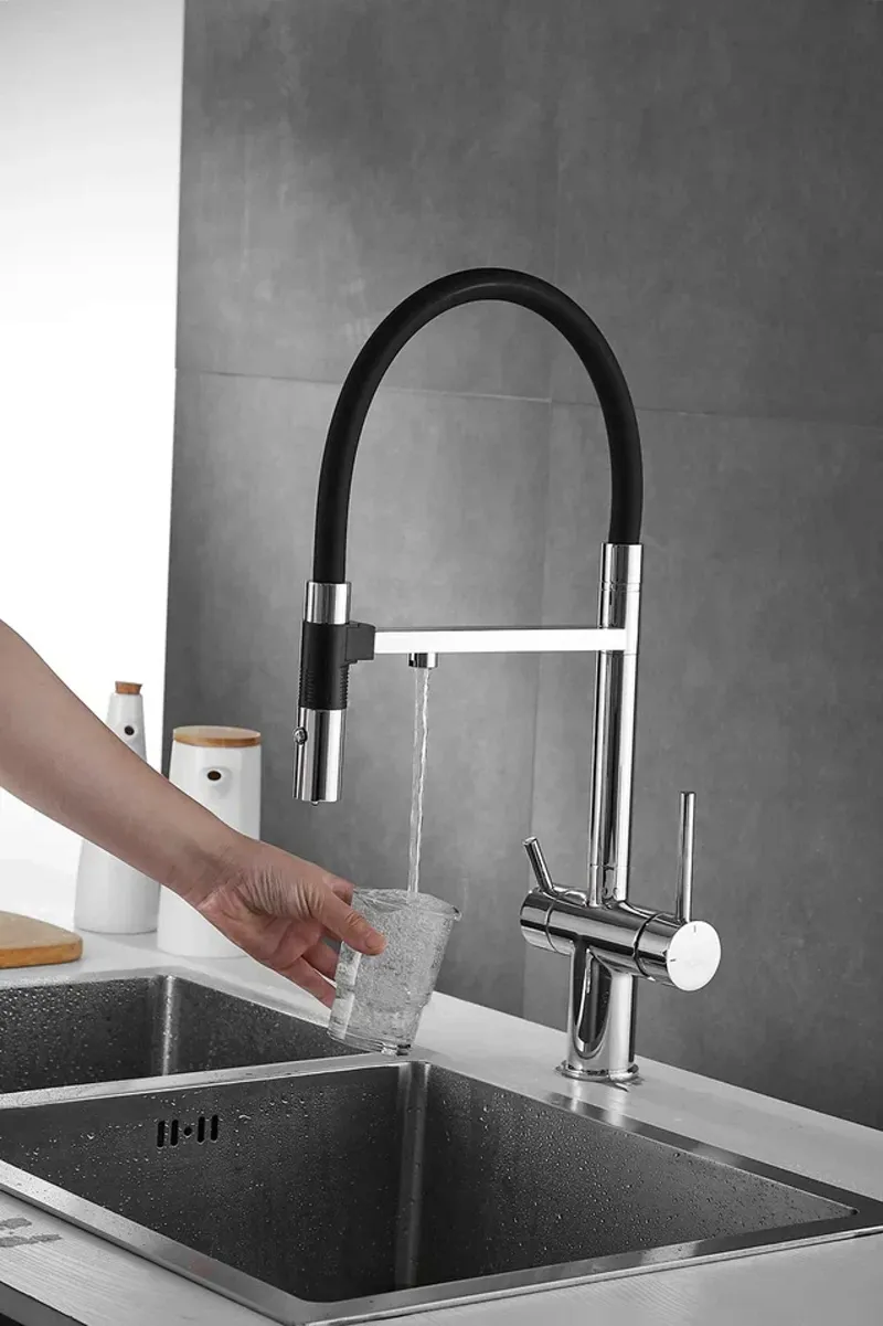 Смеситель для кухни Rose R958, хром