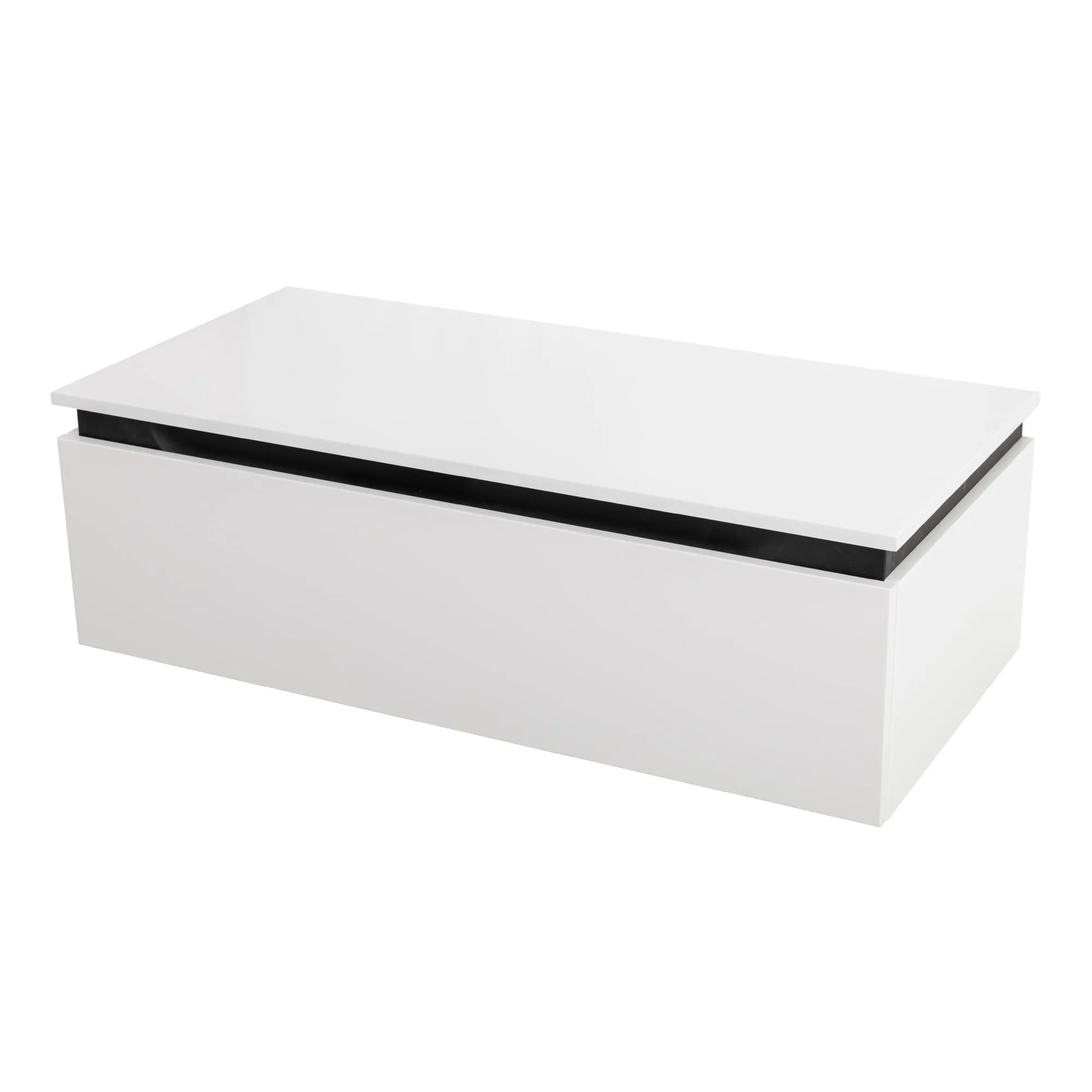 Тумба с одним выкатным ящиком Cezares Slider 966х480х315, Bianco Opaco (SLIDER-1000-1C-PI-BO)