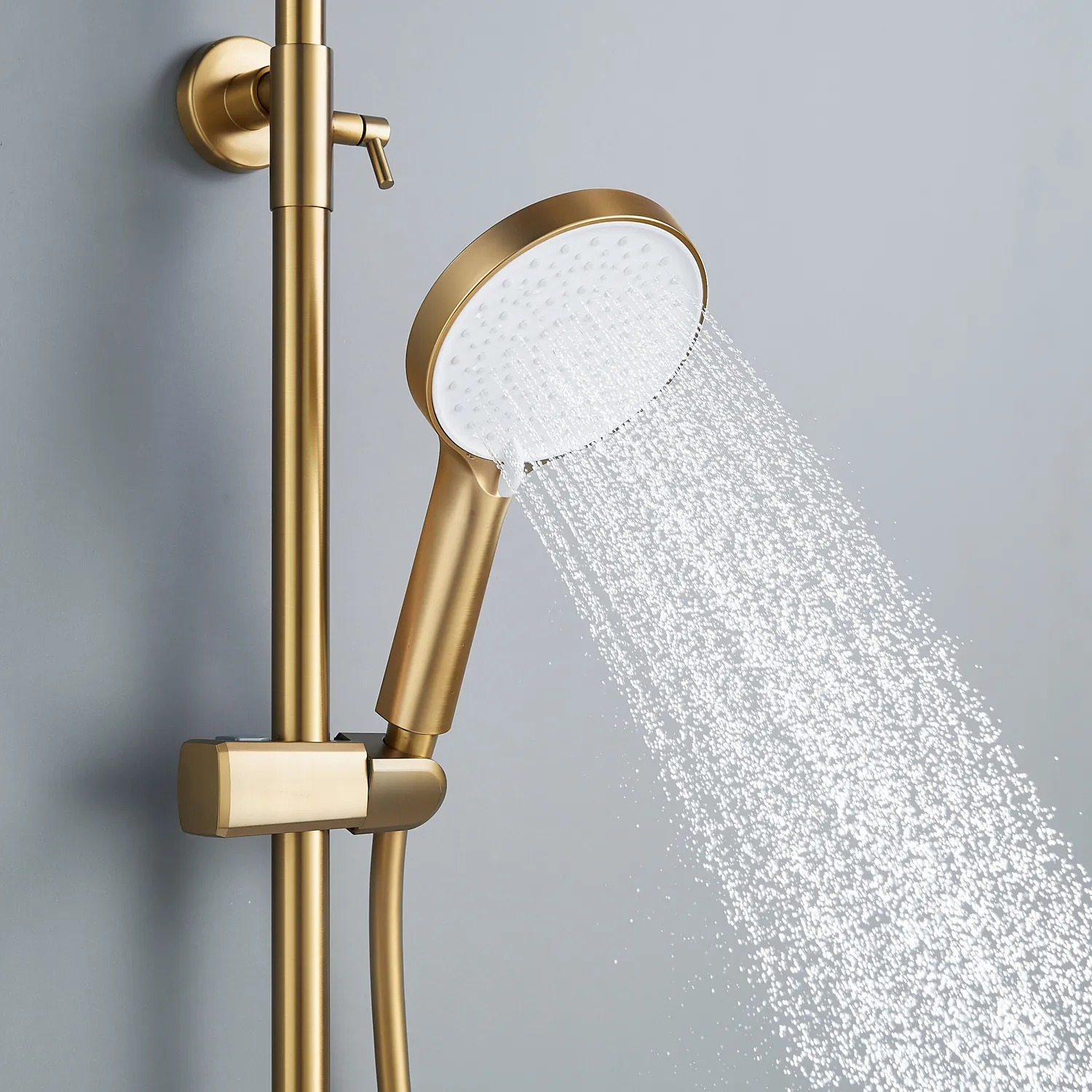 Душевая система Shevanik S4336G, золотой сатин