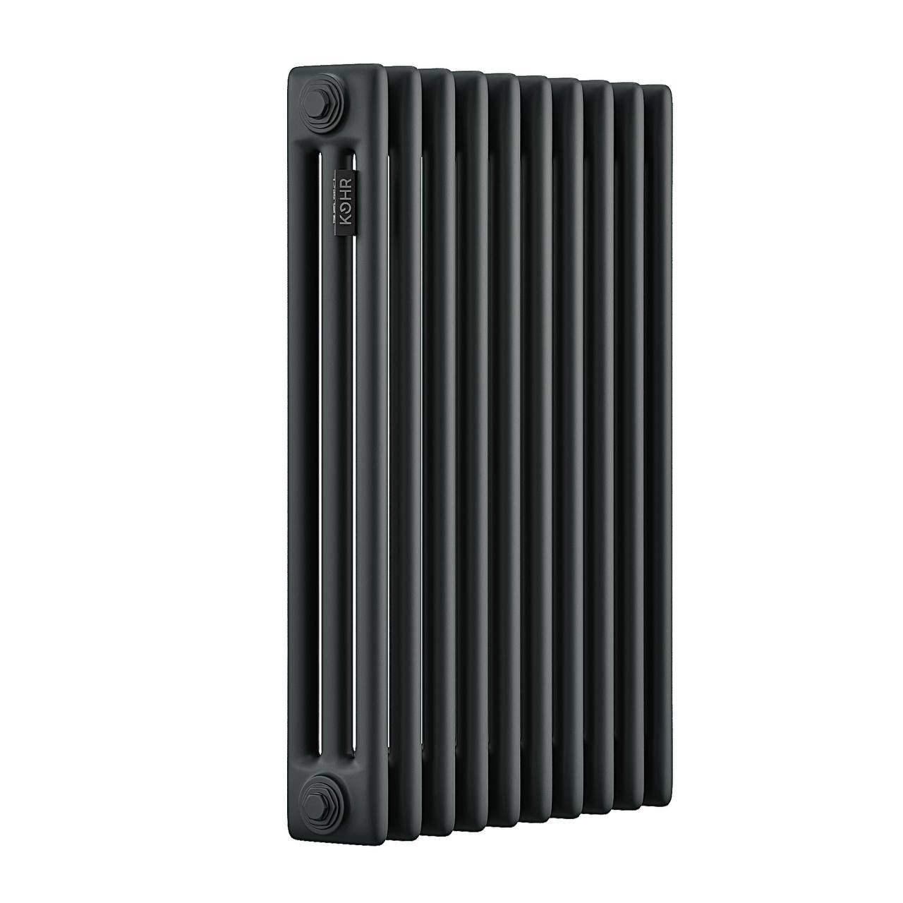 Стальной трубчатый радиатор Kohr Heim 3057/10 секций с боковым подключением 3/4 черный