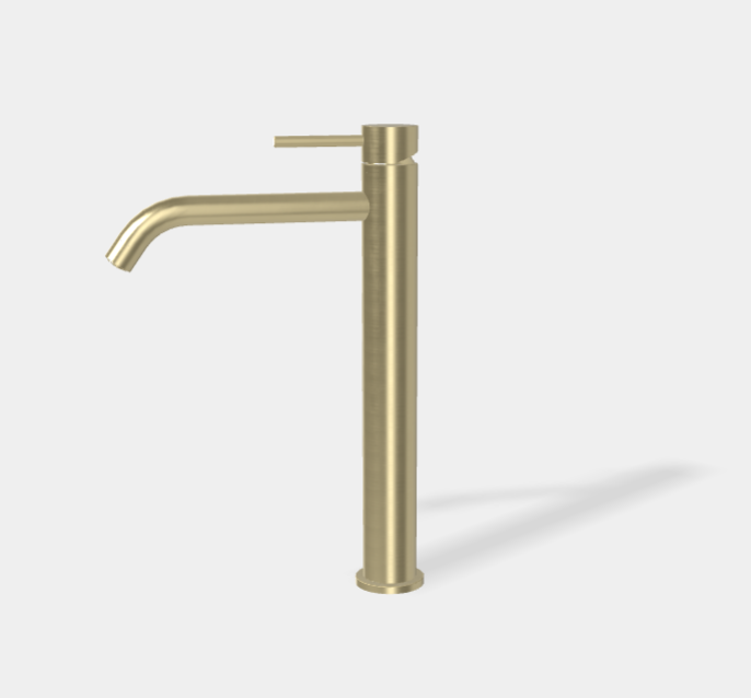 Смеситель для раковины Fima Carlo Frattini Spillo Up, брашированный шампань (F3031/HXSHS.1)