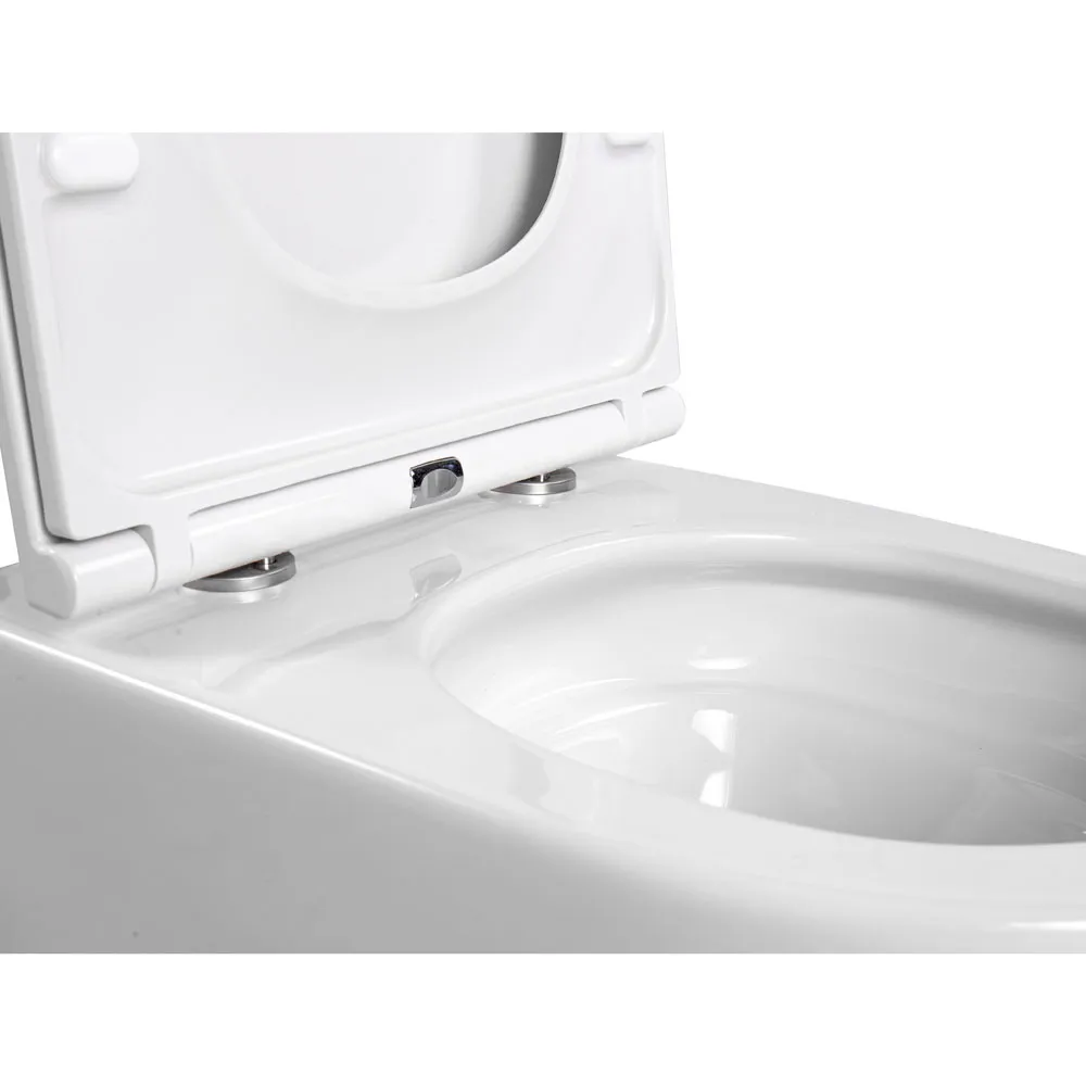 Унитаз-компакт подвесной AQUATEC ВЕГА TORNADO 490*360*320мм, тонкое сиденье с механизмом плавного закрывания, крепеж AQ1904T-00