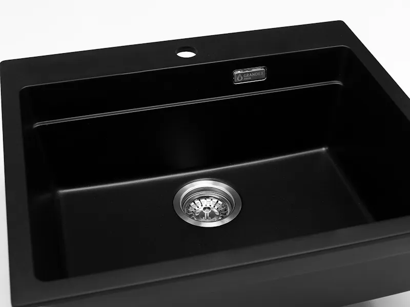 Кухонная мойка Grandex Aqua Comfort 500505, черный металлик