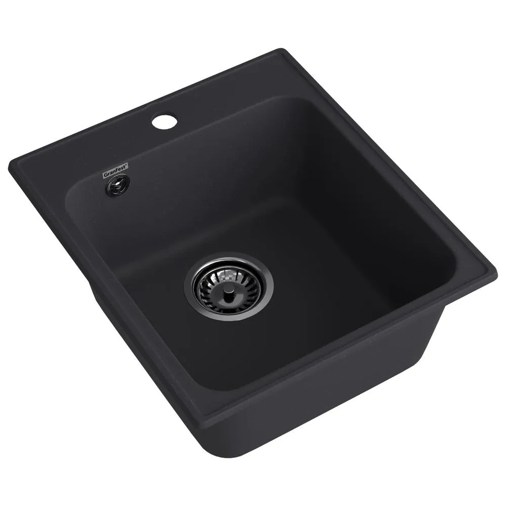 Кухонная мойка GranFest QUARZ 17, черный