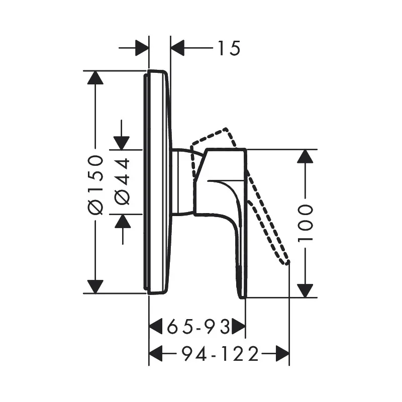 72668000S Set HG Rebris E смеситель для душа встройка (72668000+01800180)