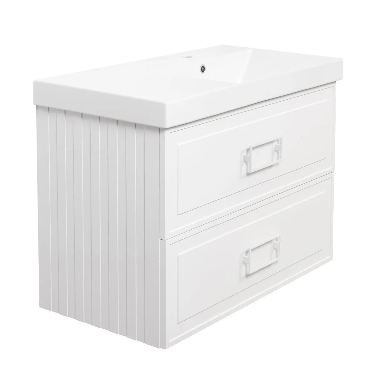 Тумба под раковину подвесная La Fenice Cubo TWIN FNC-01-CUB-B-90-2, белая