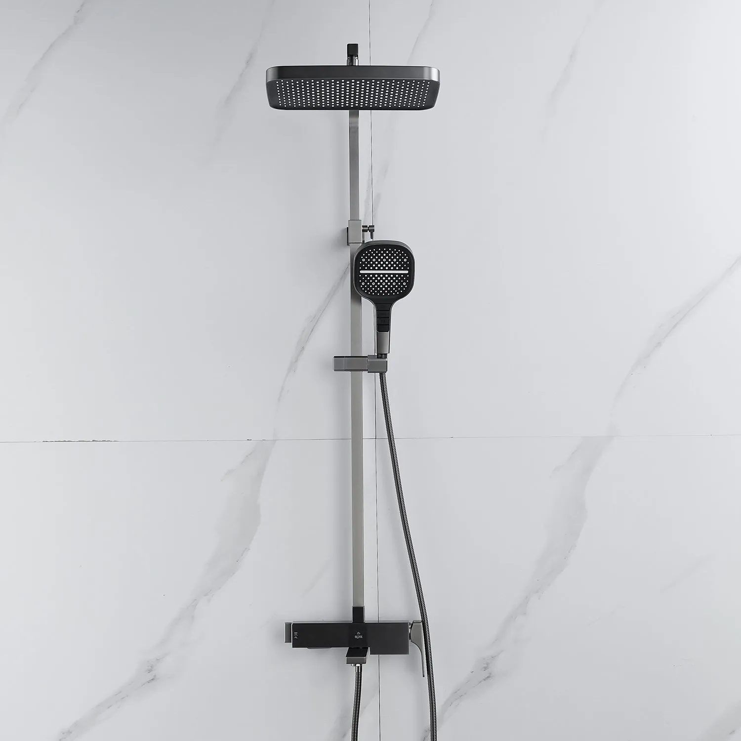 Душевая система Rose R1056T, оружейная сталь